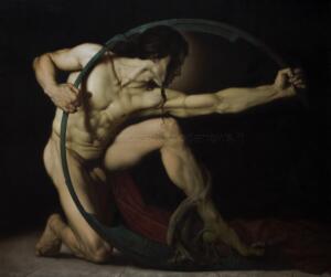3. Achille, olio su tela 170 x 199,5 cm, 2017 Ⓒ 2022 - Roberto Ferri -  All right reserved